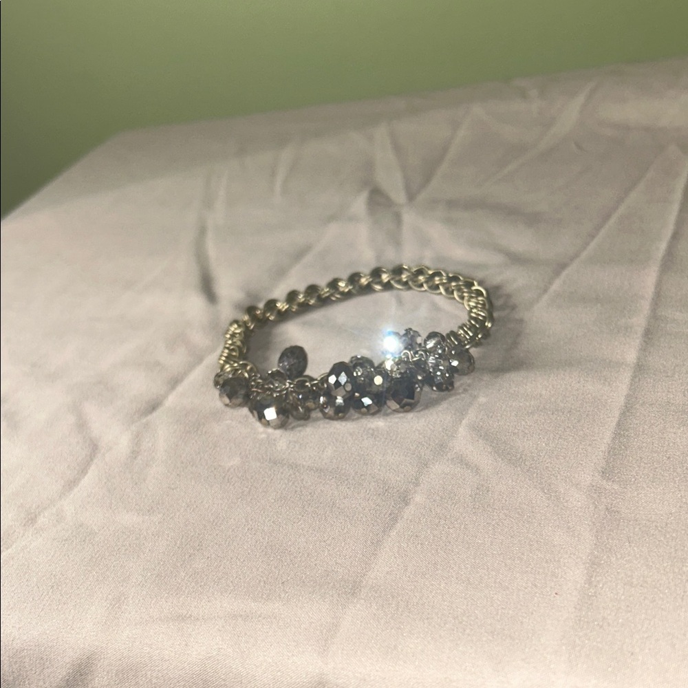 Elegant Gold and Silver Beaded Bracelet
